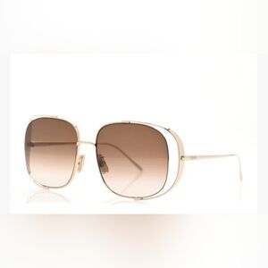 Loewe Gold Metal Frame Sunglasses with Brown Gradient Lenses